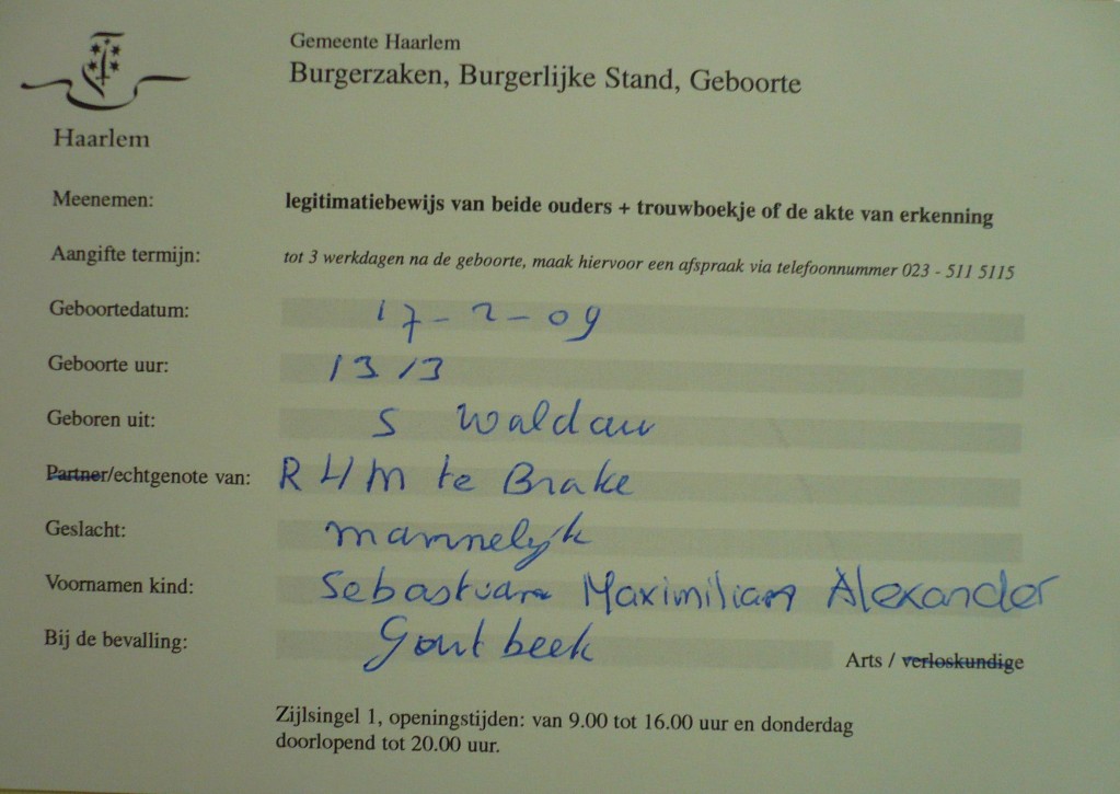 birth certificate